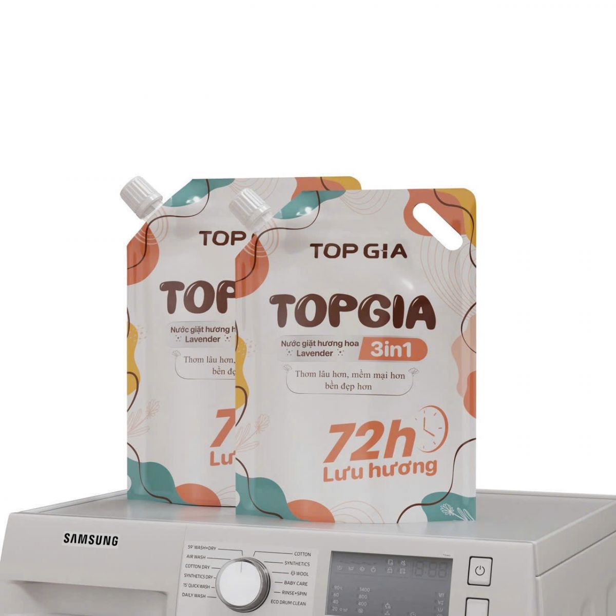 Thùng 2 túi nước giặt TOP GIA 2Lx2